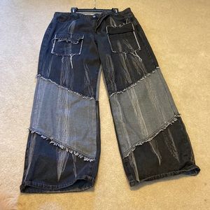 2XL distressed MENS baggy jeans
